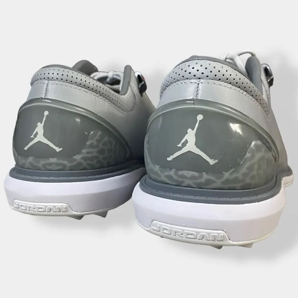 Nike Jordan ADG 4 Wolf Grey White Mens Golf Shoes Cleats DM0103-010 size 8.5